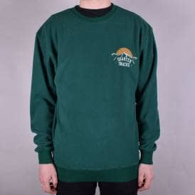 Mountain Microfleece Crewneck Sweater - Forest Green