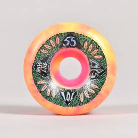MPS 101A (Pink & Yellow Swirl) Skateboard Wheels 55mm
