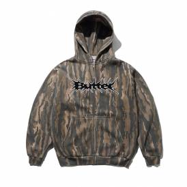 Nail Logo Zip-Thru Hood - Frog Camo