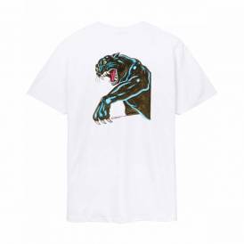 Natas Sketch Panther Skate T-Shirt - White 