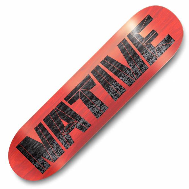 Native Bridges (Red Stain) Skateboard Deck 8.5''
