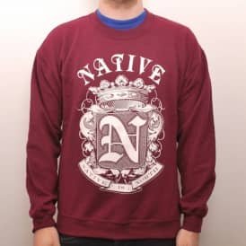Native Crest Crew Burgundy