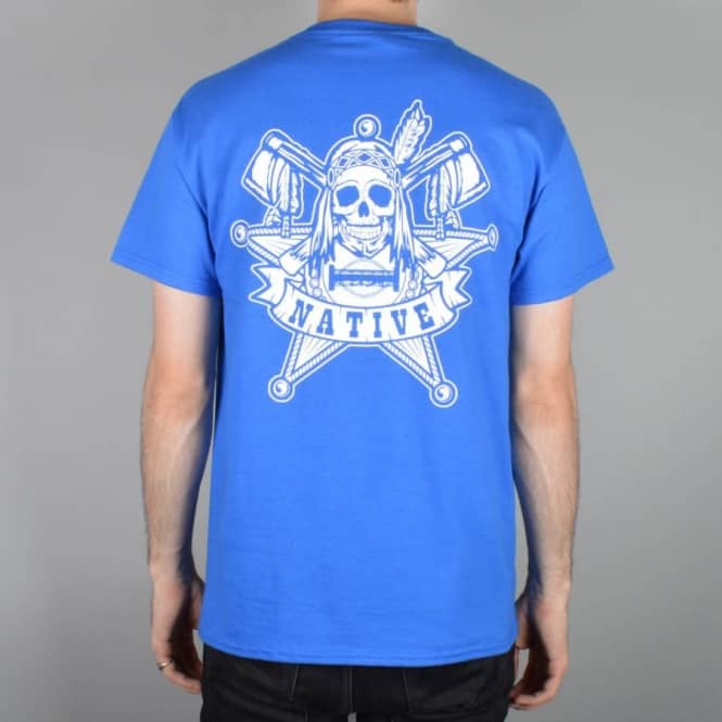 Native Law Skate T-Shirt - Royal Blue