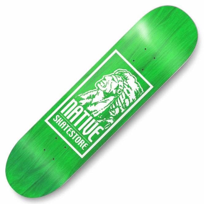 Native OG Logo (Green Stain) Skateboard Deck 8.5''
