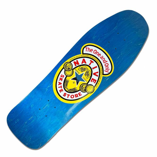 Native One And Only 80's Shape (Blue Stain) Skateboard Deck 9.5