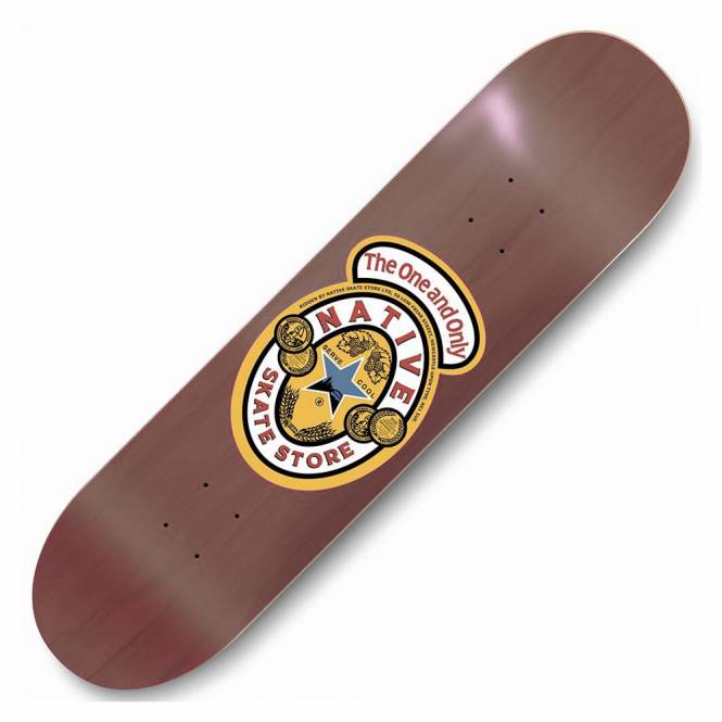 Native One And Only (Brown Stain) Skateboard Deck 8.25