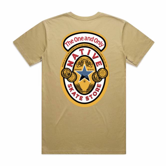Native One & Only Skate T-Shirt - Khaki 