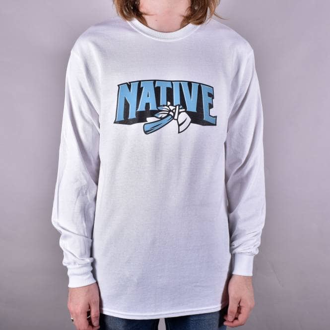 Native Tomahawk Longsleeve T-Shirt - White