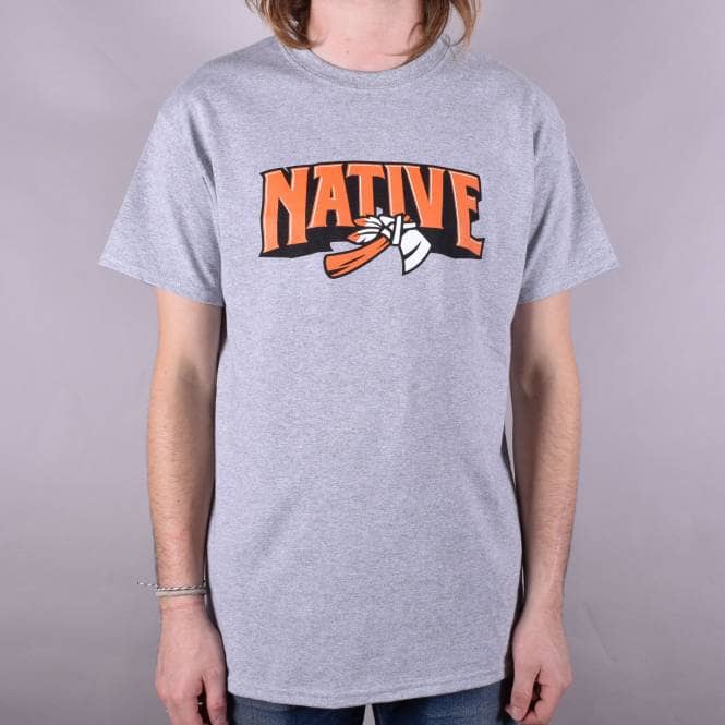 Native Tomahawk Skate T-Shirt - Heather Grey