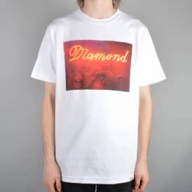 Neon Diamond Skate T-Shirt - White