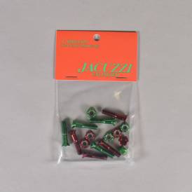 New Wave (Salmon/Mint) Skateboard Bolts - 1" Phillips 