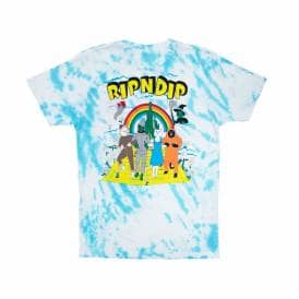 No Place Like Home Skate T-Shirt - Blue Stripe Dye 