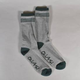 Note Sock - Grey/Forest