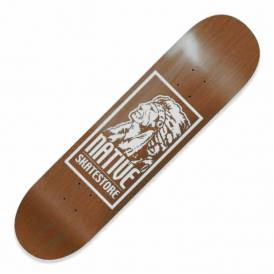 OG Logo Brown Stain Skateboard Deck 8.25"