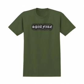 Old E Barbed Skate T-Shirt - Military Green