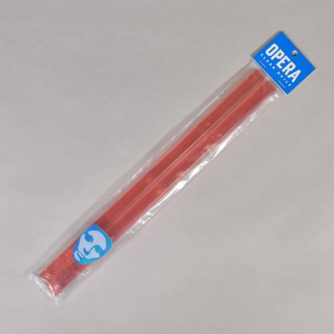 Opera Skateboards Clear Skateboard Rails - Red