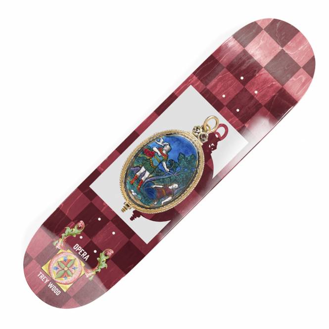 Opera Skateboards Trey Wood Pendant Skateboard Deck 8.25