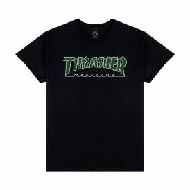 Outlined Skate T-Shirt - Black/White/Green