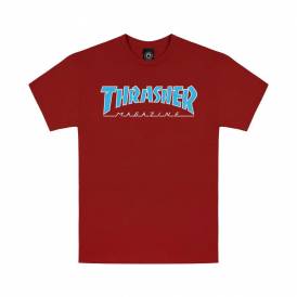 Outlined Skate T-Shirt - Cardinal