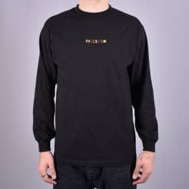 Patchy Long Sleeve Skate T-Shirt - Black 