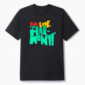 Peace, Love, The Harmony Skate T-Shirt - Black
