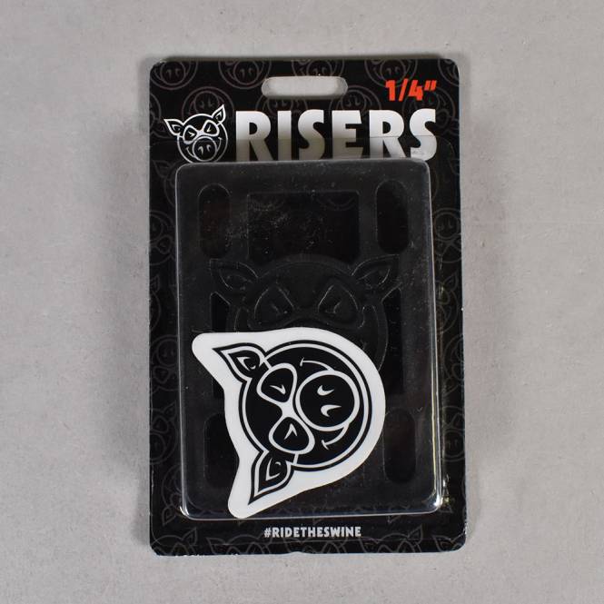 Pig Wheels Piles Riser Pads 1/4'' - Black