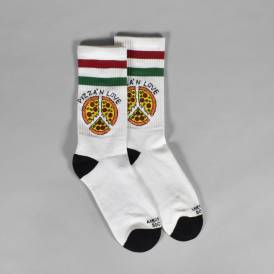 Pizza'n Love Socks - White