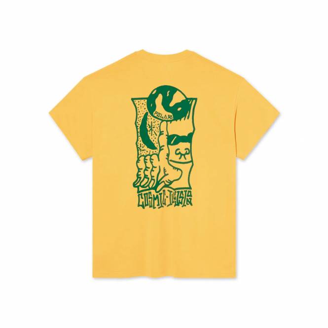 Polar Skateboards Cosmic Skate T-Shirt - Yellow