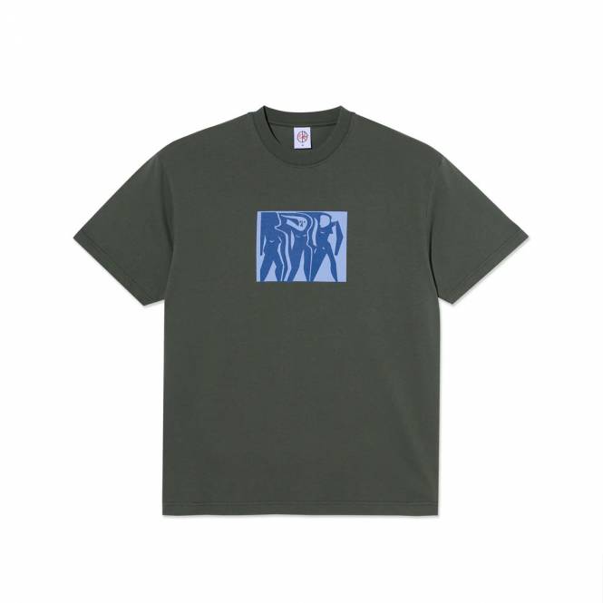 Polar Skateboards Cut Outs Skate T-Shirt - Dark Olive
