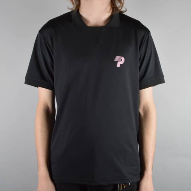 Polar Skateboards Speedy P Coach Shirt - Black/Soft Pastel Pink