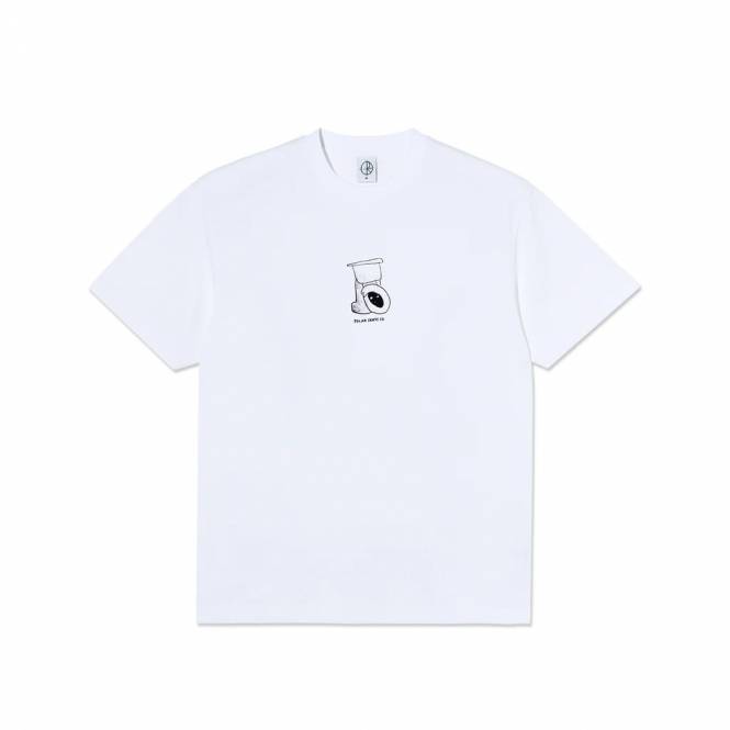 Polar Skateboards Toilet Skate T-Shirt - White