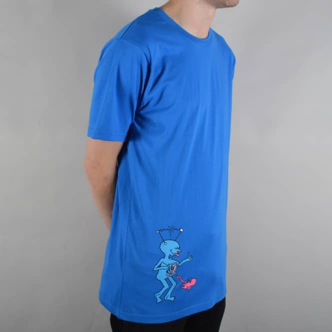 Polar Skateboards x Dear Skating TV Kid T-Shirt - Royal Blue