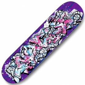 Ponk Purple Stain Skateboard Deck 8.25"