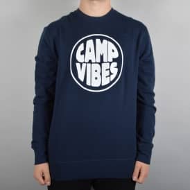 Pop Top Crewneck Sweater - Navy