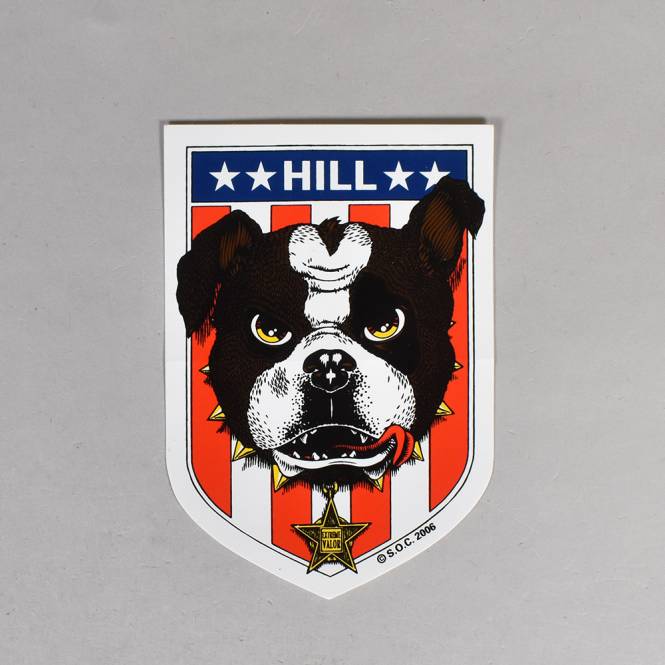 Powell Peralta Frankie Hill Bulldog Skateboard Sticker - 3.25'' x 4.5''