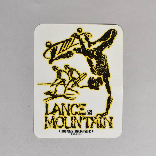 Powell Peralta Mountain (Yellow) Skateboard Sticker - 4.5'' x 3.5''
