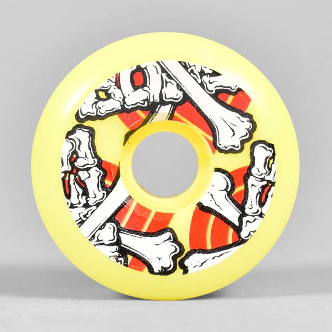 Powell Peralta OG Cross Bones Yellow 97A Reissue Skateboard Wheels 64mm