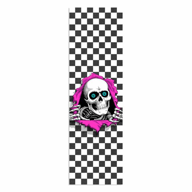 Powell Peralta Ripper Checker (Black/White) Skateboard Griptape - 9'' x 33''