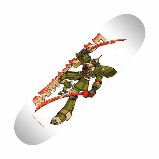Powell Peralta Steve Caballero Gundam (White/Gold Foil) Skateboard Deck 8.25