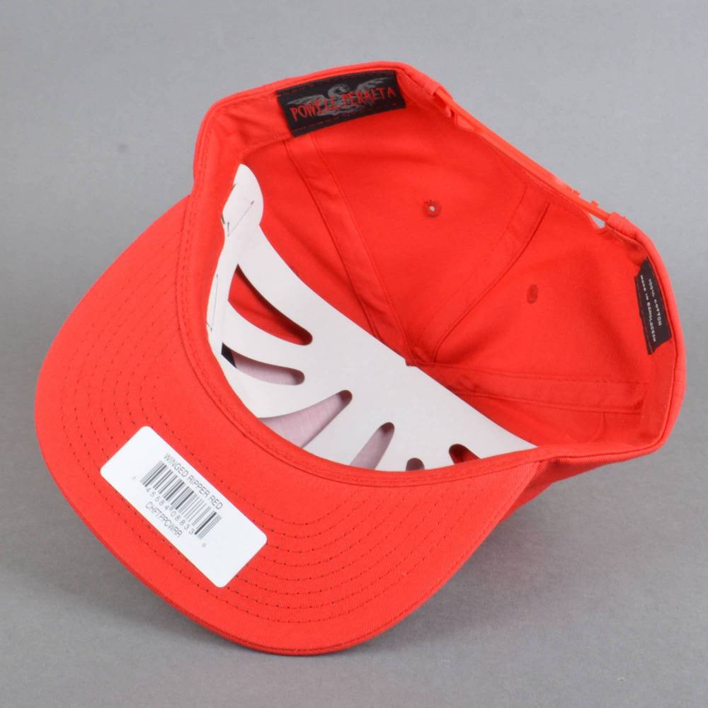 Powell Peralta Winged Ripper Snapback Cap - Red - SKATE CLOTHING