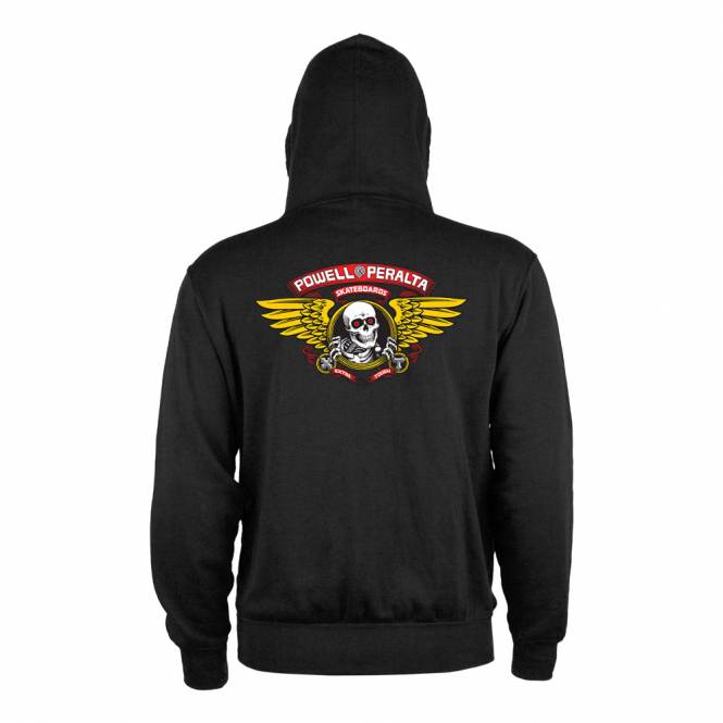 Powell Peralta Winged Ripper Zip Hood - Black