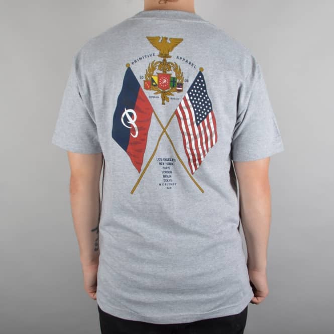 Primitive Apparel Glory Skate T-Shirt - Athletic Heather Grey