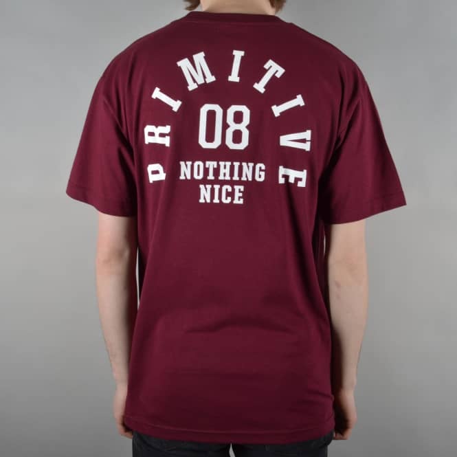 Primitive Apparel Knockout Skate T-Shirt - Burgundy