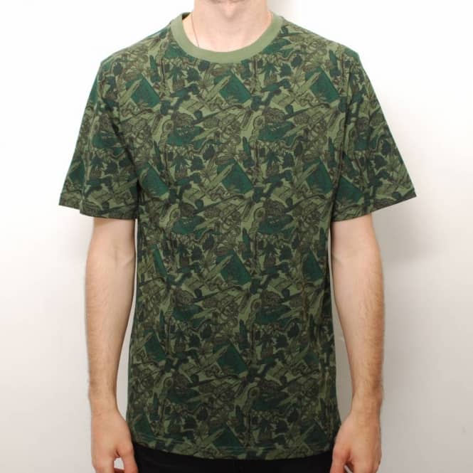 Primitive Apparel Primitive Apparel Smokers Only Skate T-Shirt - Military Green