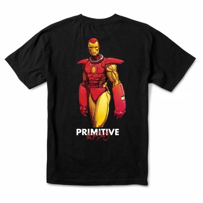 Primitive Skateboarding x Marvel x Moebius Iron Man Skate T-Shirt - Black