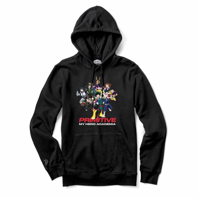 Primitive Skateboarding X My Hero Academia Hood - Black