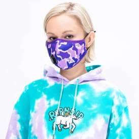 Purple Camo Ventilated Face Mask - Purple