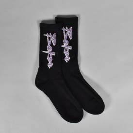 Purple Pain Socks - Black