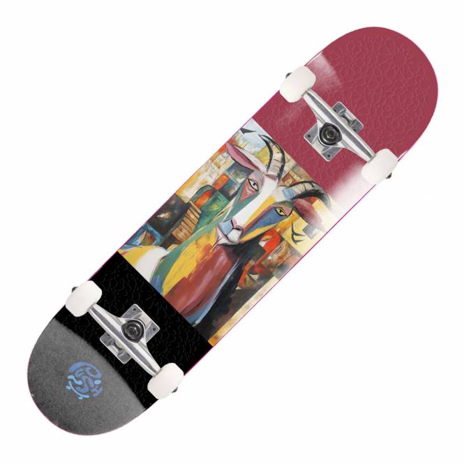 Push Skateboards Baghdad MLSL (Red/Black) Complete Skateboard - 8.5'' x 32.2''