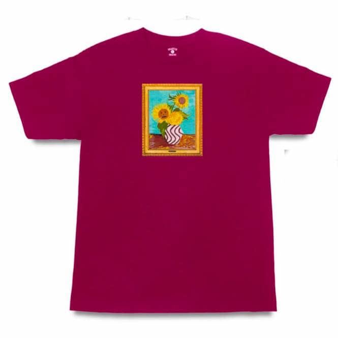 Quartersnacks Fine Art Skate T-Shirt - Burgundy